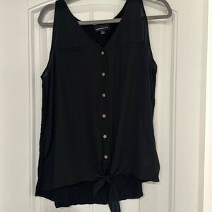 Fortune and ivy chiffon and cotton tie tank